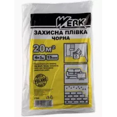 Пленка П/Э защитная черная 4x5м, 15мкм TM WERK Пленка П/Э защитная черная 4x5м, 15мкм TM WERK