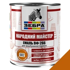 Емаль ПФ-266 ТМ "Народний майстер" 582 золотисте полум’я 0,9 кг Емаль ПФ-266 ТМ "Народний майстер" 582 золотисте полум’я 0,9 кг