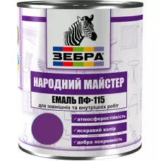 Емаль ПФ-115 ТМ "Народный мастер" 572 гірська лаванда 0,9 кг Емаль ПФ-115 ТМ "Народный мастер" 572 гірська лаванда 0,9 кг