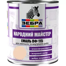 Емаль ПФ-115 ТМ "Народний майстер" пряжене молоко 2,8 кг Емаль ПФ-115 ТМ "Народний майстер" пряжене молоко 2,8 кг