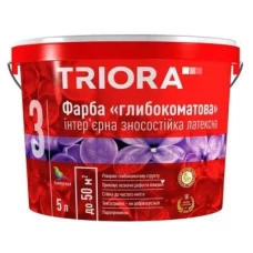 Фарба глибокоматова інтер’єрна латексна TRIORA №3 10л