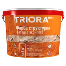 Фарба структурна фасадна акрилова 15 кг TM TRIORA Фарба структурна фасадна акрилова 15 кг TM TRIORA