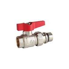 Кран кульовий з американкою Ду 15 (1/2") прямий метелик (ASG)