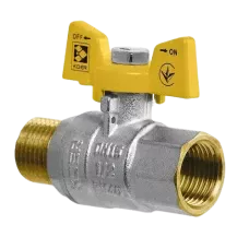 Кран кульовий KOER Ду 15 (1/2") ВЗ ГАЗ метелик 