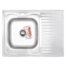 Кухонна мийка накладна Zerix Z8060L-06-160MD (Micro Decor)