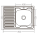 Кухонная мойка накладная Zerix Z8060R-06-160E (Satin) 