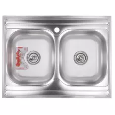 Кухонная мойка накладная Zerix Z8060B-08-180E DOUBLE (Satin) Кухонная мойка накладная Zerix Z8060B-08-180E DOUBLE (Satin)