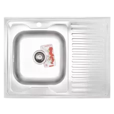 Кухонная мойка накладная Zerix Z8060L-06-160MD (Micro Decor) Кухонная мойка накладная Zerix Z8060L-06-160MD (Micro Decor)