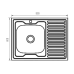 Кухонна мийка накладна Zerix Z8060L-06-160MD (Micro Decor) Кухонна мийка накладна Zerix Z8060L-06-160MD (Micro Decor)