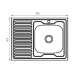 Кухонна мийка накладна Zerix Z8060R-06-160MD (Micro Decor) Кухонна мийка накладна Zerix Z8060R-06-160MD (Micro Decor)