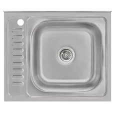 Мойка для кухни накладная Brinex 6050-R Satin 0,6 мм левое крыло Мойка для кухни накладная Brinex 6050-R Satin 0,6 мм левое крыло