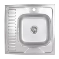 Мойка для кухни накладная Brinex 6060-R Satin 0,6 мм левое крыло Мойка для кухни накладная Brinex 6060-R Satin 0,6 мм левое крыло