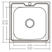 Кухонная мойка накладная Zerix Z5050-04-160E (Satin) Кухонная мойка накладная Zerix Z5050-04-160E (Satin)
