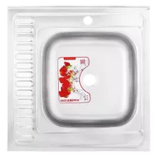 Кухонна мийка накладна Zerix Z6060R-04-160E (Satin) 