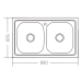 Кухонная мойка накладная Zerix Z8050D-08-180E DOUBLE (Satin) Кухонная мойка накладная Zerix Z8050D-08-180E DOUBLE (Satin)
