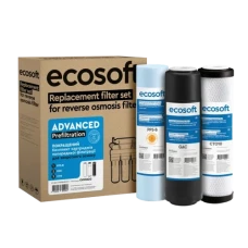Комплект картриджів Ecosoft 1-2-3 AquaGreen для фільтрів зворотного осмосу Комплект картриджів Ecosoft 1-2-3 AquaGreen для фільтрів зворотного осмосу