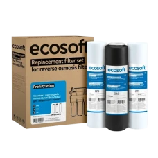 Комплект картриджів Ecosoft 1-2-3 для фільтрів зворотного осмосу Комплект картриджів Ecosoft 1-2-3 для фільтрів зворотного осмосу