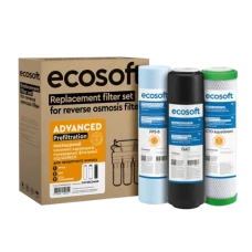 Покращений комплект Ecosoft 1-2-3 для фільтрів зворотного осмосу Покращений комплект Ecosoft 1-2-3 для фільтрів зворотного осмосу