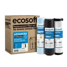 Комплект картриджів Ecosoft 1-2-3 AquaGreen для фільтрів зворотного осмосу