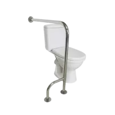 Поручень Г-подібний посилений напольний з поворотною ніжкою 360° Ø32 мм 700×800 мм