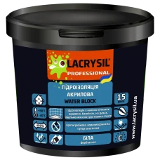 Мастика гідроізоляційна акрилова WaterBlock Lacrysil біла 1,2 кг Мастика гідроізоляційна акрилова WaterBlock Lacrysil біла 1,2 кг