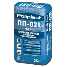 Клей для плитки эластичный ПП-021 МАXI POLIPLAST 25 кг Клей для плитки эластичный ПП-021 МАXI POLIPLAST 25 кг
