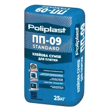Клей для плитки ПП-09 STANDARD POLIPLAST 25 кг       