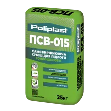 Самовирівнювальна суміш для підоги 2-10мм ПСВ-015 POLIPLAST 25кг Самовирівнювальна суміш для підоги 2-10мм ПСВ-015 POLIPLAST 25кг