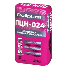 Шпаклівка фасадна цементна стартова ПЦН-024 POLIPLAST біла 20 кг Шпаклівка фасадна цементна стартова ПЦН-024 POLIPLAST біла 20 кг