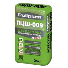 Штукатурка цементна армована ПЦШ-009 POLIPLAST 25 кг Штукатурка цементна армована ПЦШ-009 POLIPLAST 25 кг
