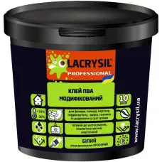 Клей ПВА модифікований прозорий 4,5 кг ТМ LACRYSIL Клей ПВА модифікований прозорий 4,5 кг ТМ LACRYSIL