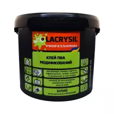 Клей ПВА модифікований прозорий 9 кг ТМ LACRYSIL Клей ПВА модифікований прозорий 9 кг ТМ LACRYSIL
