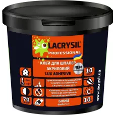 Клей для стеклообоев LUX ADHESIVE прозрачный 10 кг ТМ LACRYSIL Клей для стеклообоев LUX ADHESIVE прозрачный 10 кг ТМ LACRYSIL