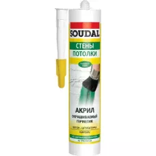 Герметик акриловий білий 280 мл ТМ SOUDAL Герметик акриловий білий 280 мл ТМ SOUDAL