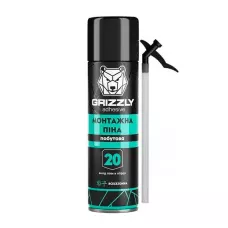 Монтажна піна поліуретанова побутова ТМ GRIZZLY 20 всесезонна
