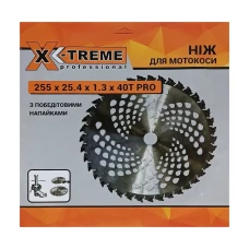 Ніж для мотокос X-Treme 40T PRO 255х25,4х1,3 мм