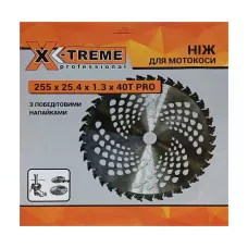 Ніж для мотокос X-Treme 40T PRO 255х25,4х1,3 мм у Дніпрі