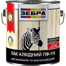 Лак алкидный глянцевый ПФ-110 TM ZEBRA 2,5л