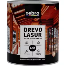 Лазур деревозахисна 4в1 Zebra дуб №6 2,1л Лазур деревозахисна 4в1 Zebra дуб №6 2,1л