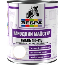 Эмаль ПФ-115 серия "Народний майстер" ЗЕБРА 2,8 кг Эмаль ПФ-115 серия "Народний майстер" ЗЕБРА 2,8 кг